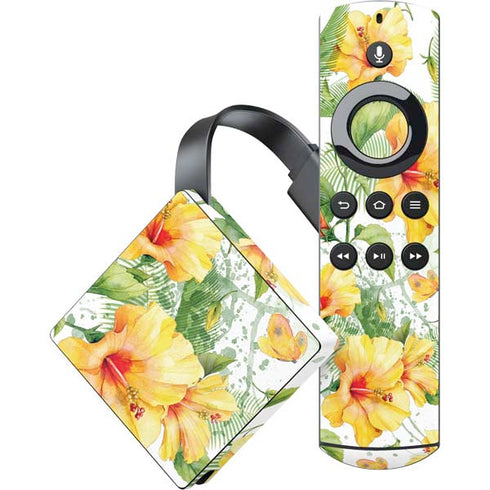 Yellow Hibiscus Amazon Fire TV Skin