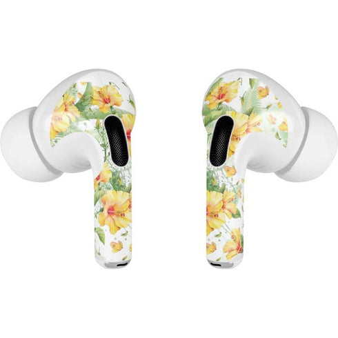Yellow Hibiscus AirPods Skins