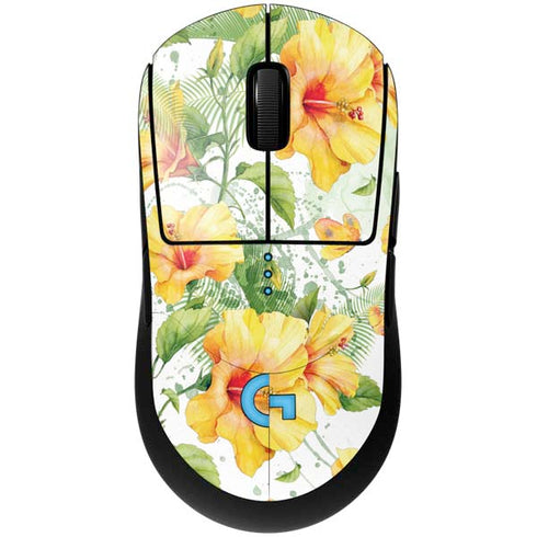Yellow Hibiscus G Pro Wireless Gaming Mouse Skin