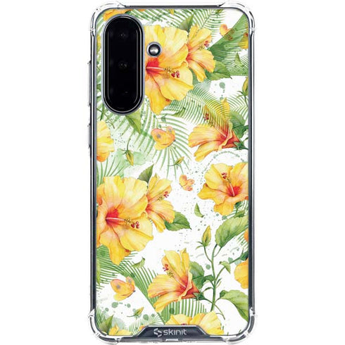 Yellow Hibiscus Galaxy A36 5G Clear Case