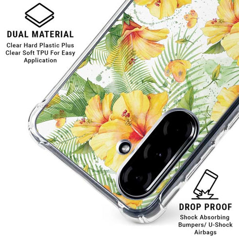 Yellow Hibiscus Galaxy A36 5G Clear Case