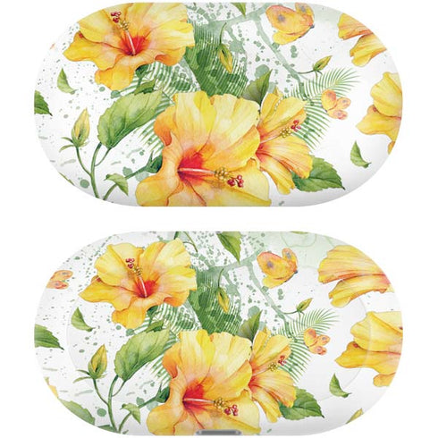 Yellow Hibiscus Galaxy Buds Plus Skin