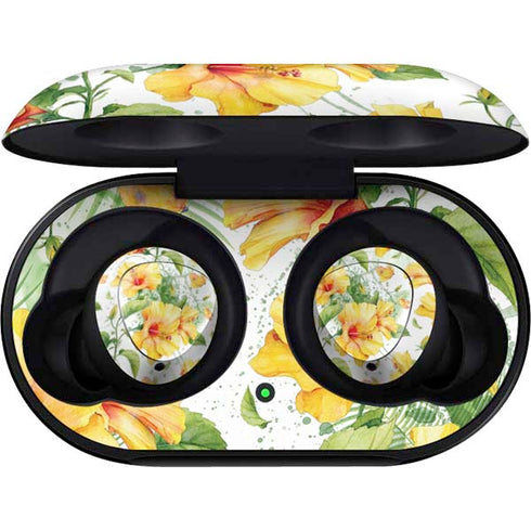 Yellow Hibiscus Galaxy Buds Skin