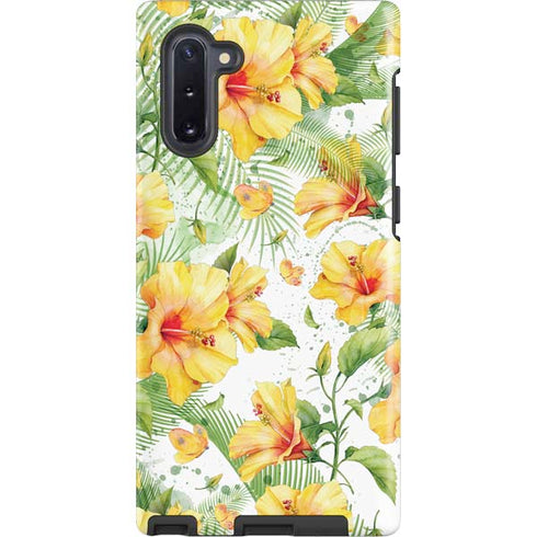 Yellow Hibiscus Galaxy Cases