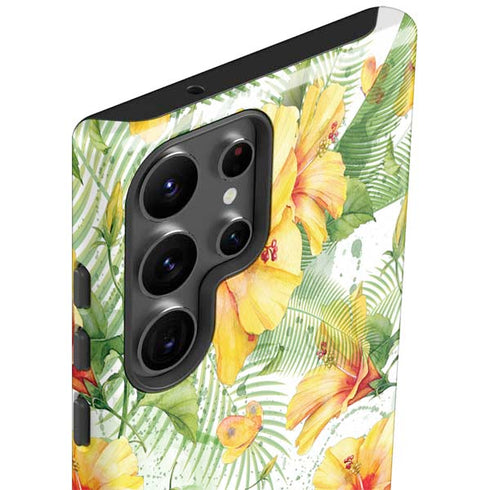 Yellow Hibiscus Galaxy S23 Ultra Pro Case