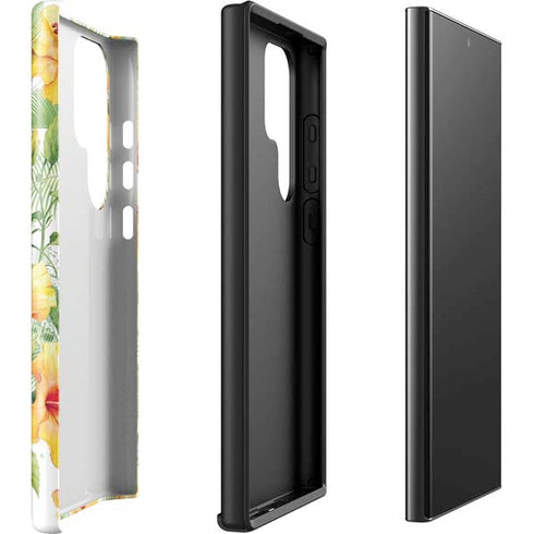 Yellow Hibiscus Galaxy S23 Ultra Pro Case