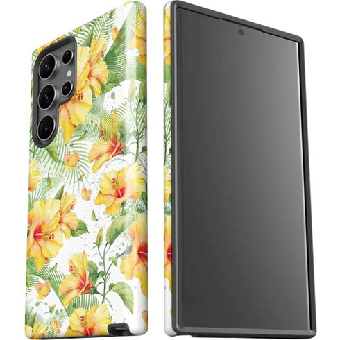 Yellow Hibiscus Galaxy S23 Ultra Pro Case