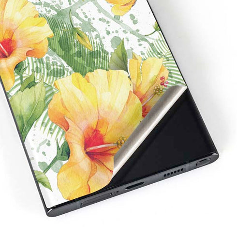 Yellow Hibiscus Galaxy Skins
