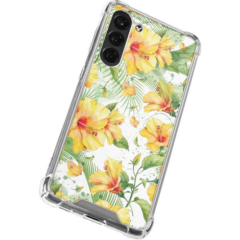 Yellow Hibiscus Galaxy S24 FE Clear Case