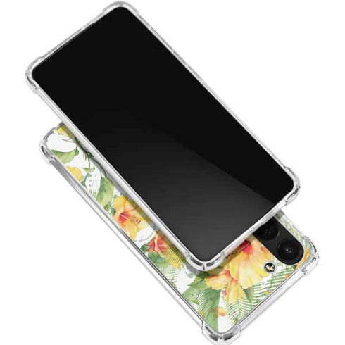 Yellow Hibiscus Galaxy S24 FE Clear Case
