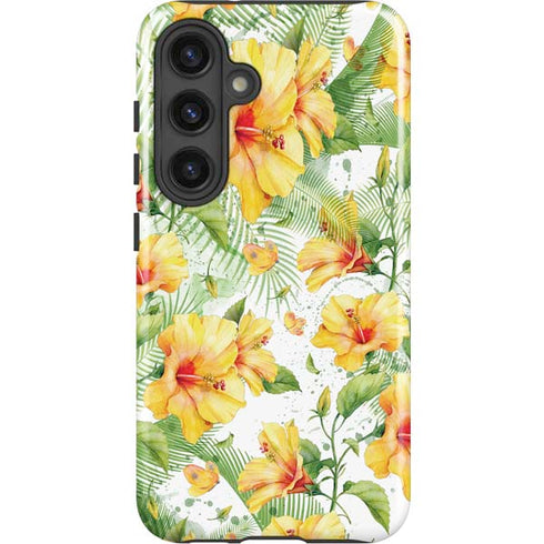 Yellow Hibiscus Galaxy S25 Impact Case