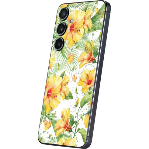 Yellow Hibiscus Galaxy S25 Skin