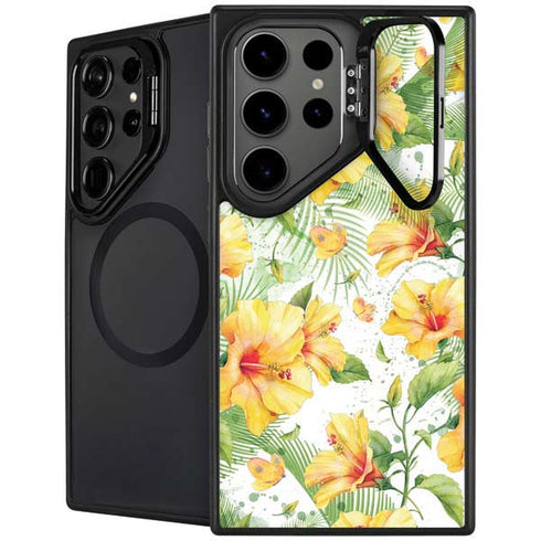 Yellow Hibiscus Galaxy S25 Ultra Kickstand Case