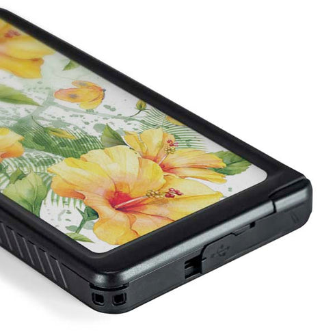 Yellow Hibiscus Galaxy S24 Ultra Waterproof Case