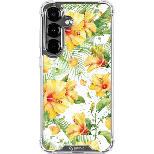 Yellow Hibiscus Galaxy S26 Plus Clear Case