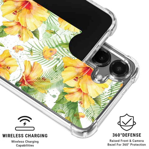 Yellow Hibiscus Galaxy S26 Plus Clear Case