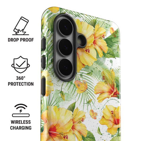 Yellow Hibiscus Galaxy S26 Plus Impact Case