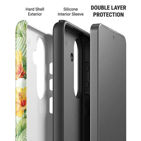 Yellow Hibiscus Galaxy S26 Plus Impact Case