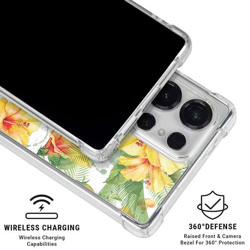 Yellow Hibiscus Galaxy S26 Ultra Clear Case