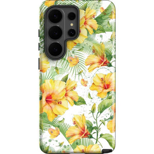 Yellow Hibiscus Galaxy S26 Ultra Impact Case