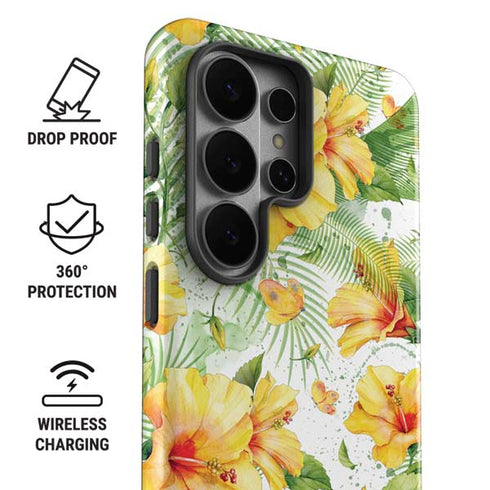 Yellow Hibiscus Galaxy S26 Ultra Impact Case