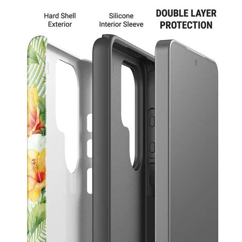 Yellow Hibiscus Galaxy S26 Ultra Impact Case