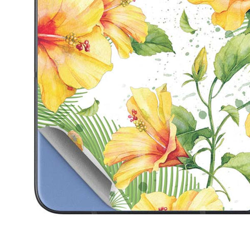 Yellow Hibiscus Galaxy Z Fold5 5G Skin