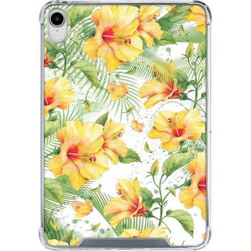 Yellow Hibiscus iPad 11th Gen (2025) Clear Case