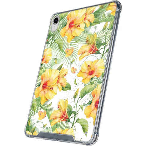 Yellow Hibiscus iPad 11th Gen (2025) Clear Case