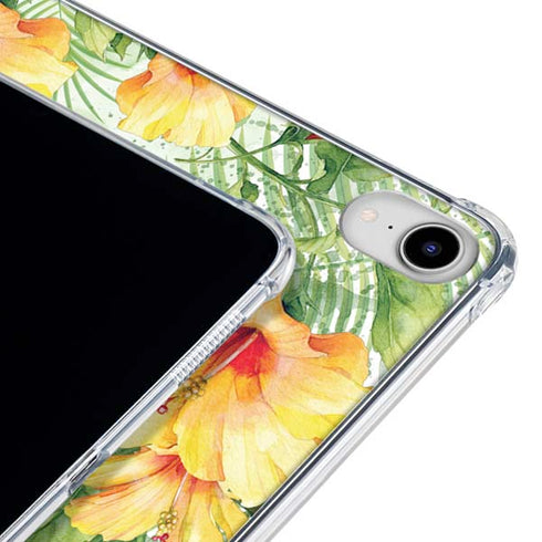 Yellow Hibiscus iPad 11th Gen (2025) Clear Case