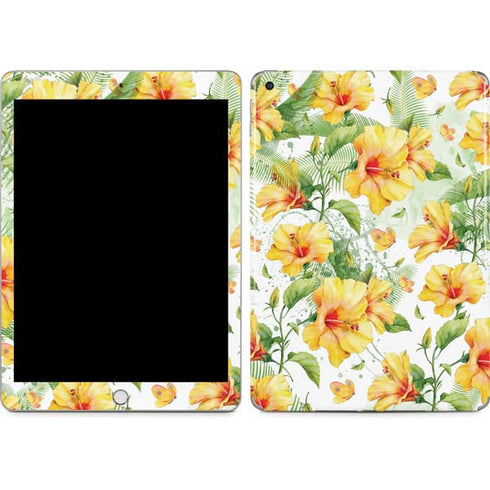 Yellow Hibiscus Apple iPad Skin