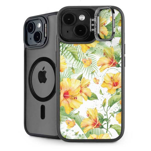 Yellow Hibiscus iPhone 14 Kickstand Case
