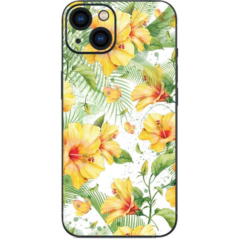 Yellow Hibiscus iPhone Skins