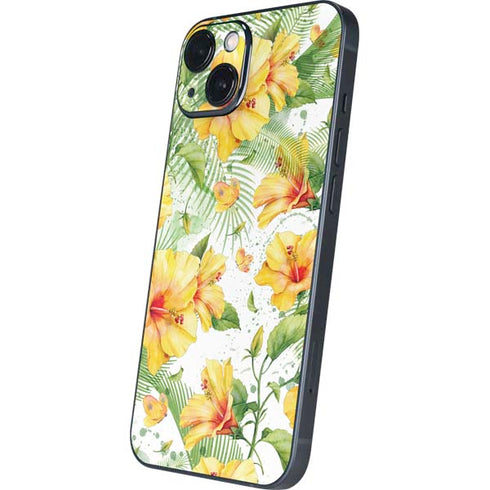 Yellow Hibiscus iPhone Skins