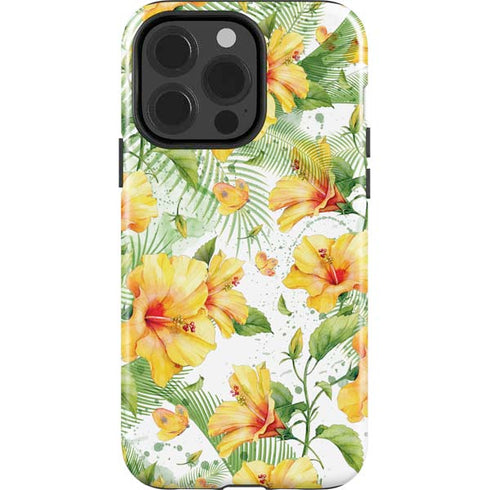 Yellow Hibiscus iPhone 15 Pro Impact Case