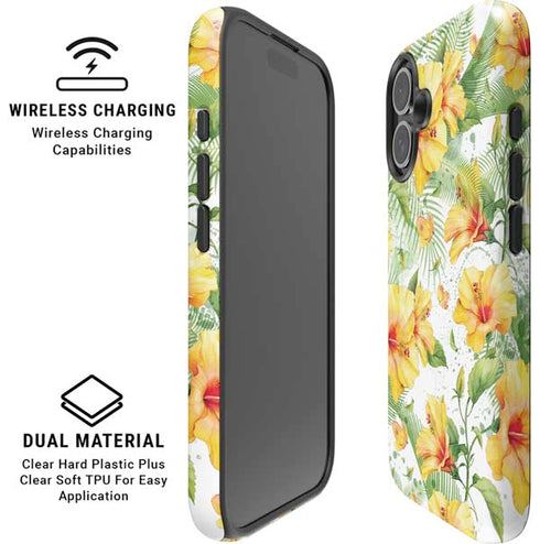 Yellow Hibiscus iPhone 16 Magsafe Impact Case