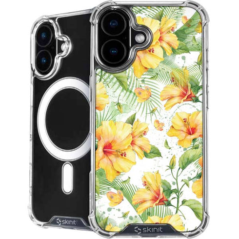Yellow Hibiscus iPhone 16 Plus MagSafe Case