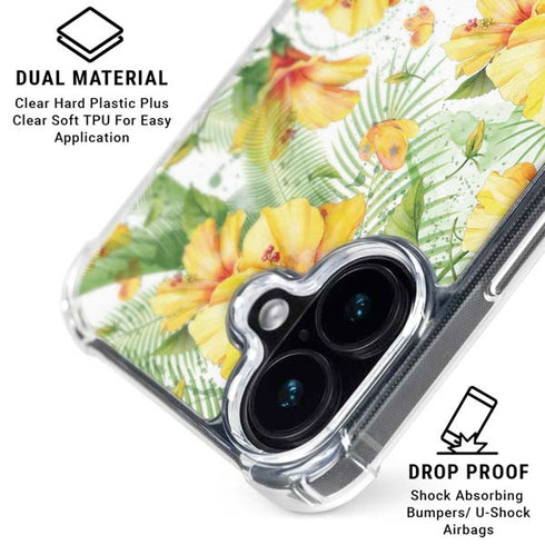 Yellow Hibiscus iPhone 16 Plus MagSafe Case