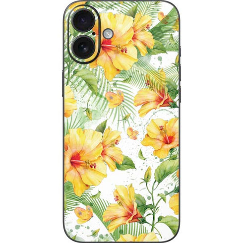 Yellow Hibiscus iPhone 16 Plus Skin
