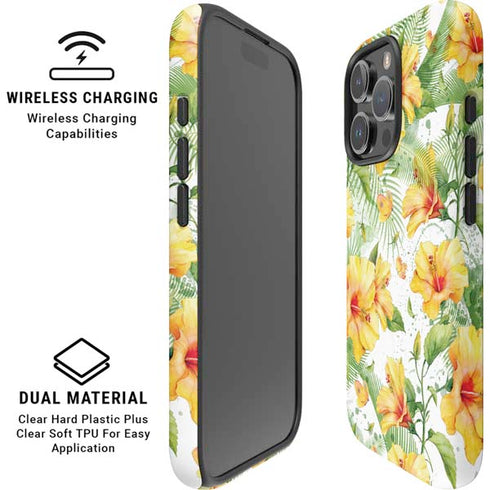 Yellow Hibiscus iPhone 16 Pro Magsafe Impact Case