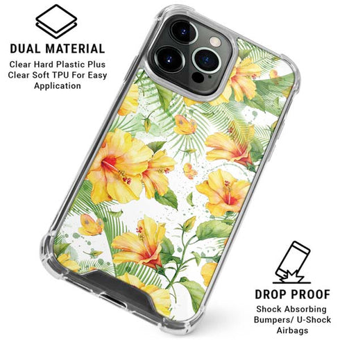 Yellow Hibiscus iPhone 16 Pro Max Clear Case