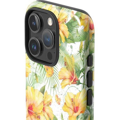 Yellow Hibiscus iPhone 16 Pro Max Impact Case