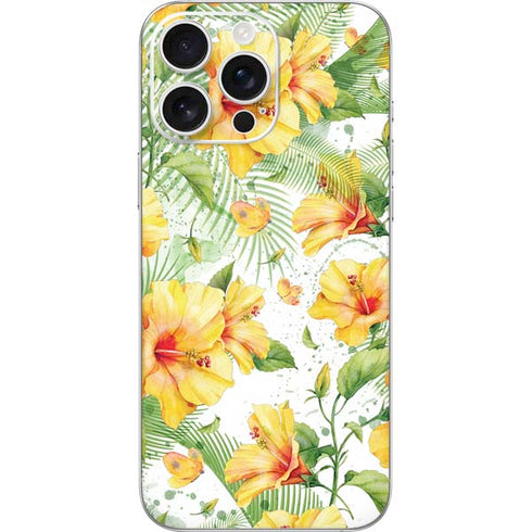 Yellow Hibiscus iPhone 16 Pro Max Skin