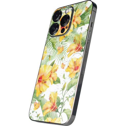 Yellow Hibiscus iPhone 16 Pro Max Skin