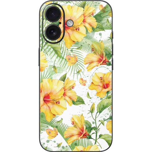 Yellow Hibiscus iPhone 16 Skin