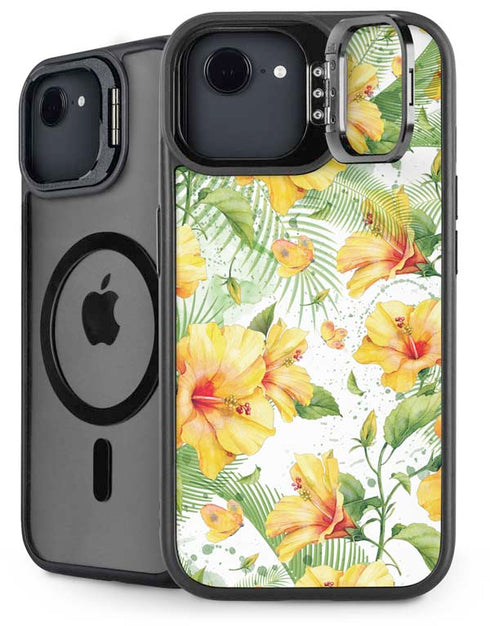 Yellow Hibiscus iPhone 16e Kickstand Case