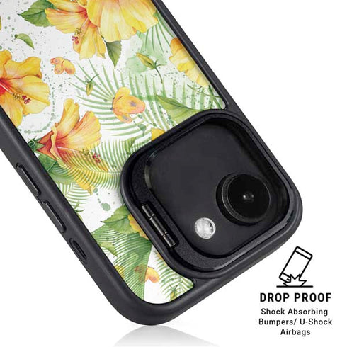Yellow Hibiscus iPhone 16e Kickstand Case