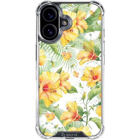 Yellow Hibiscus iPhone 17 Clear Case