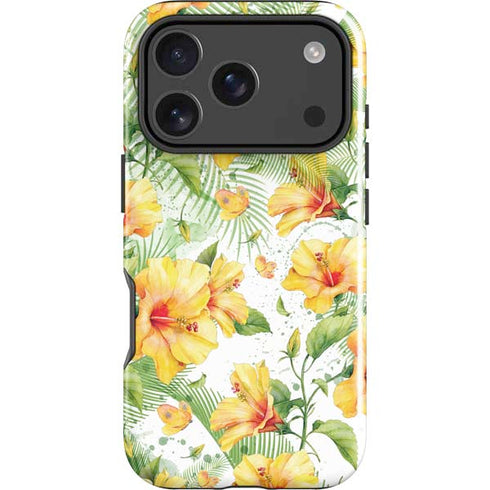 Yellow Hibiscus iPhone 18 Pro Impact Case
