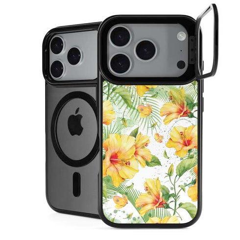Yellow Hibiscus iPhone 18 Pro Kickstand Case